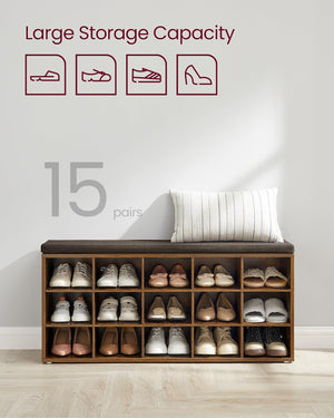 Gabriel skobænk - Rustik brun