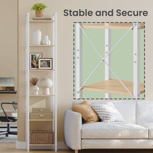 Amsterdam bogreol | 6 hylder - Beige/hvid