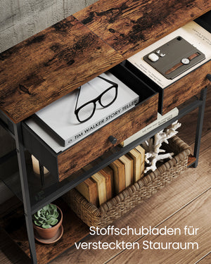 Sanna konsolbord - Rustik brun/sort