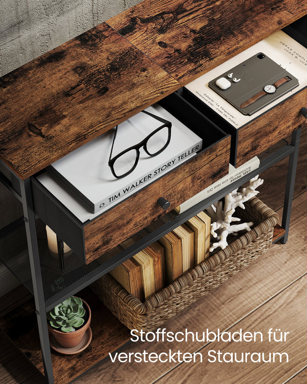 Sanna konsolbord - Rustik brun/sort