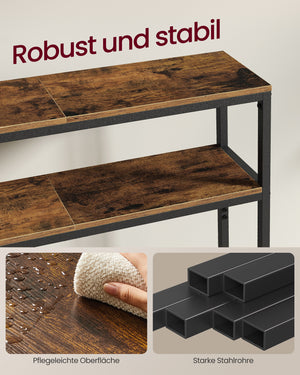 Tilda konsolbord - Rustik brun/sort