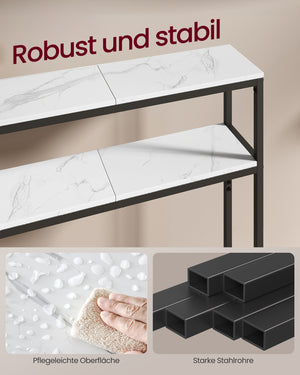 Tilda konsolbord - Hvid marmor/sort