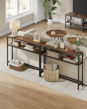 Emmely konsolbord - Rustik brun