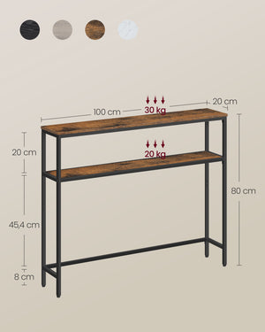 Emmely konsolbord - Rustik brun
