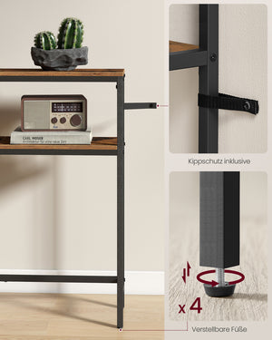 Amara konsolbord | 120 cm - Rustik brun/sort