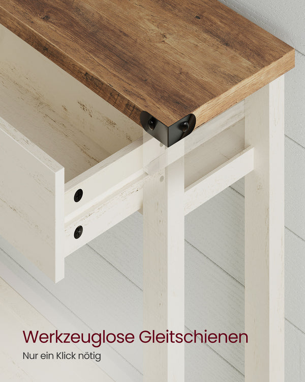 Elin konsolbord - Brun/rustik hvid
