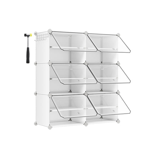 Hugo opbevaringskasser/skoæsker | 6 stk. - Hvid