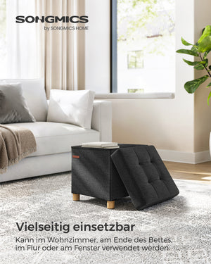 Elin puf med opbevaring | 37 L - Sort