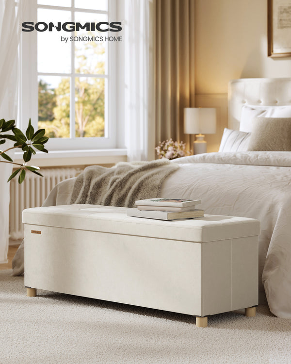 Alexandra puf med opbevaring | 112 L - Beige