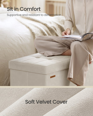 Alexandra puf med opbevaring | 112 L - Beige