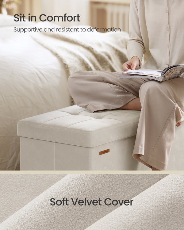 Alexandra puf med opbevaring | 112 L - Beige