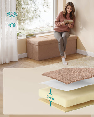 Ellie opbevaringsbænk - Beige