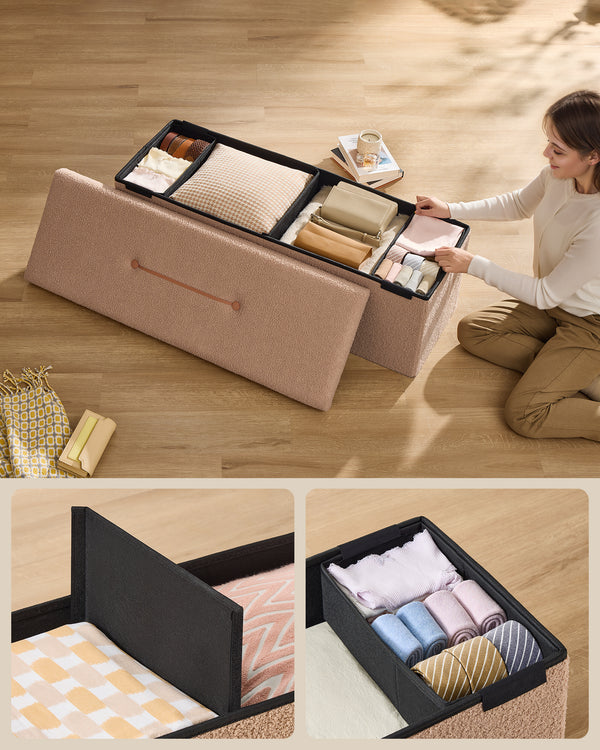 Ellie opbevaringsbænk - Beige