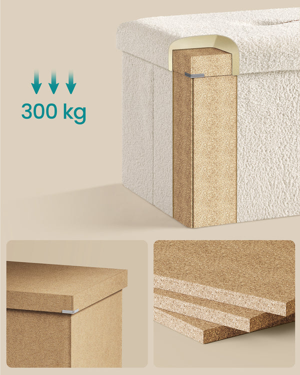 Ellie opbevaringsbænk - Hvid