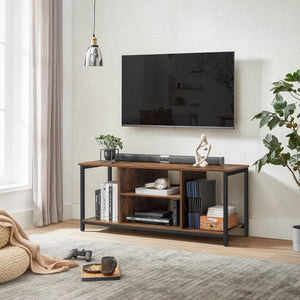 Elin TV-bord - Rustik brun/sort
