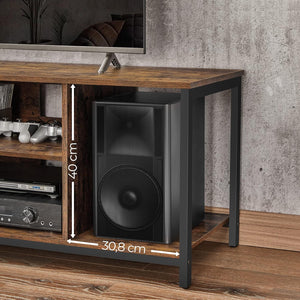 Elin TV-bord - Rustik brun/sort