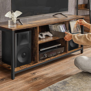 Elin TV-bord - Rustik brun/sort