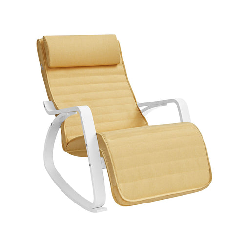 Vivienne gyngestol - Gul/hvidt stel