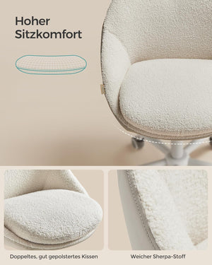 Venedig kontorstol - Beige/hvid