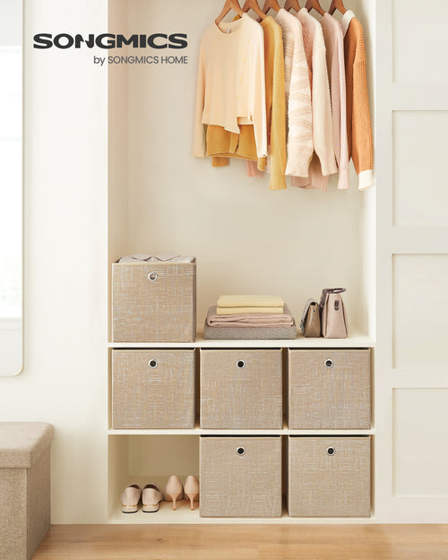 Elin opbevaringskasser | 6 stk. - Beige
