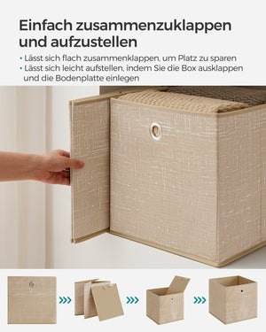 Elin opbevaringskasser | 6 stk. - Beige