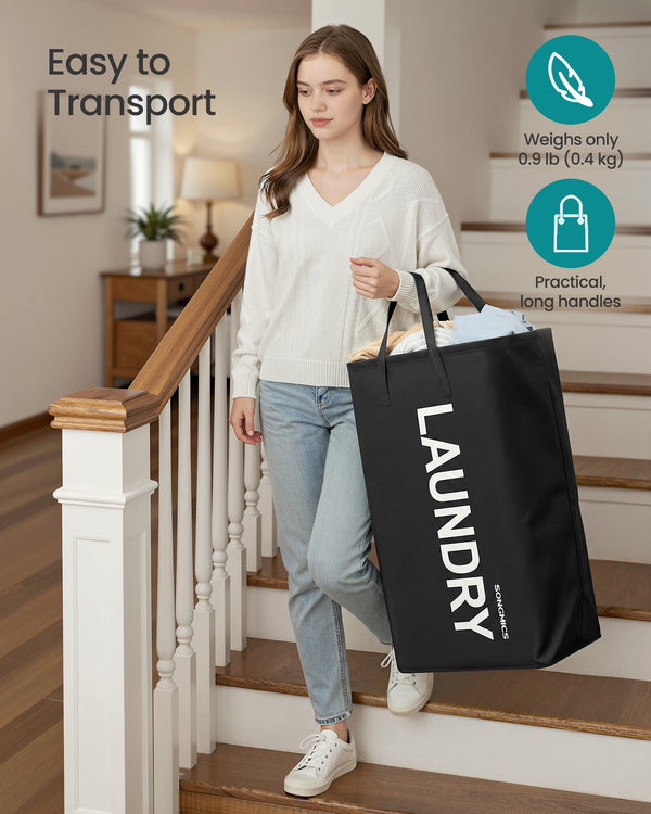 Ronja vasketøjskurv | 80 L - Sort