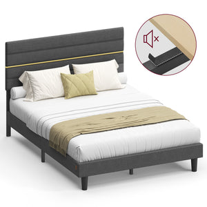 Sanna seng | 140 x 200 cm - Mørkegrå