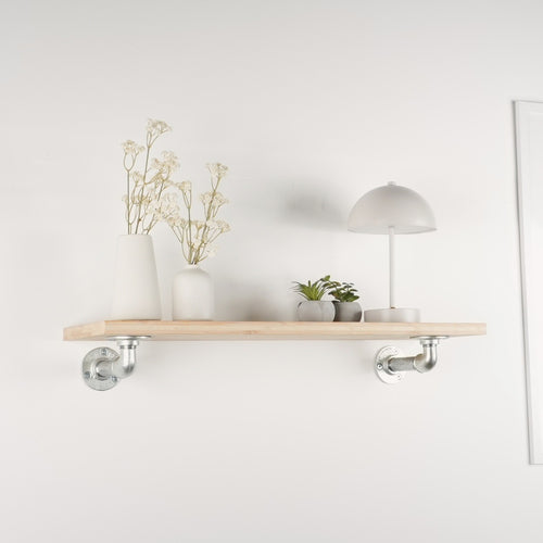 Hyldeknægte ELLA sølv med hylde (20 cm dybde)