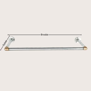 Bøjlestang SARA sølv med messing