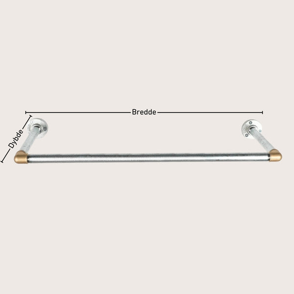 Bøjlestang SARA sølv med messing