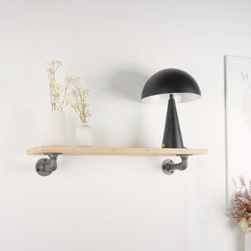 Hyldeknægte ELLA sort med hylde (20 cm dybde)