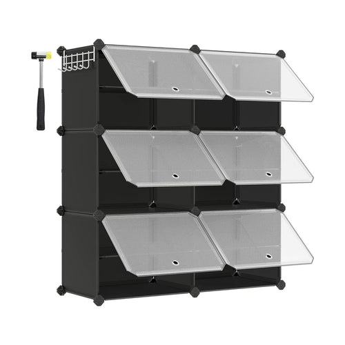 Hugo opbevaringskasser/skoæsker | 6 stk. - Sort