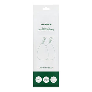 Skraldeposer med snøreluk - 15-20 L - gennemsigtige - 40 poser