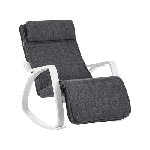 Vivienne gyngestol - Mørkegrå/hvidt stel