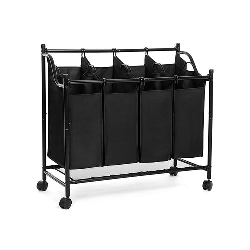Mario vasketøjskurv på hjul - Sort