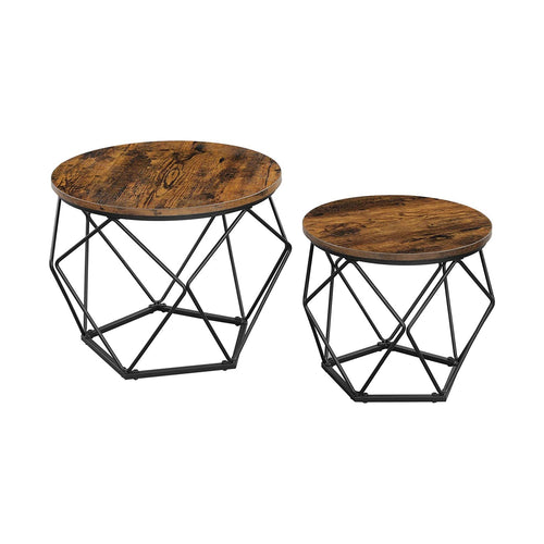 Sofia sengebord/sofabord/sidebord - 2 stk.- Rustik brun