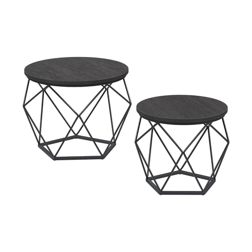 Sofia sengebord/sofabord/sidebord - 2 stk.- Sort