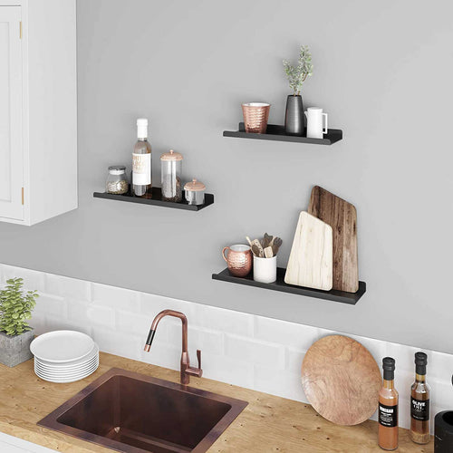 Ella væghylde | 3 stk. - Sort