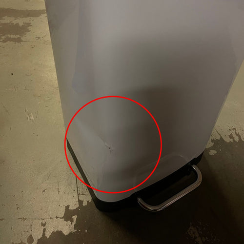 Pedal Bin 30 L metal Kitchen Dustbin Soft Close Lid Non-slip base White LTB01W RAW58.dk