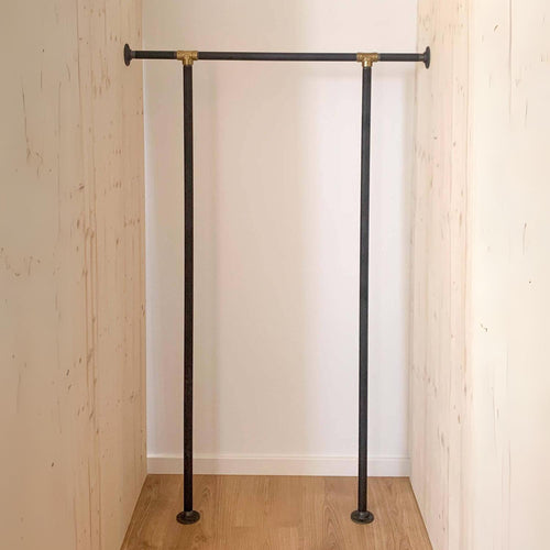 Bøjlestang MIA sort Ophæng RAW58 0-50 cm Sort med messing samlinger