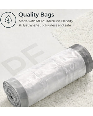 Skraldeposer med snøreluk - 15-20 L - gennemsigtige - 40 poser