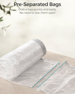 Skraldeposer med snøreluk - 15-20 L - gennemsigtige - 40 poser