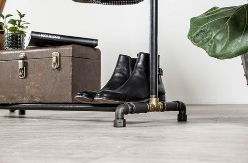 Tøjstativ PETER sort med messing - bestil på specialmål RAW58 Tøjstativer - på specialmål RAW58 - bestil på specialmål