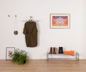 RAW58 Ines bøjlestang til væg i sølv Ophæng RAW58