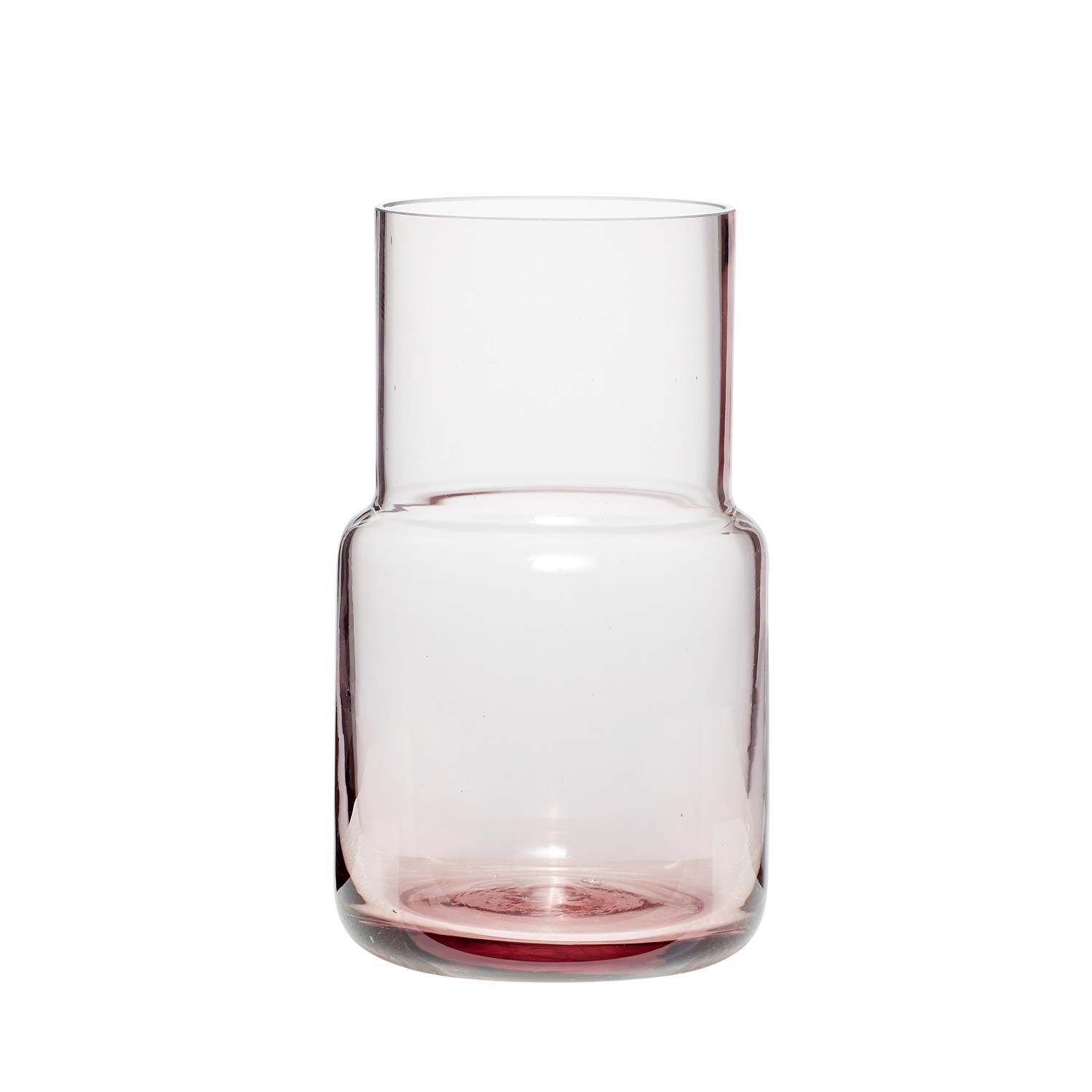 Vase i glas, rosa Vase Hübsch 