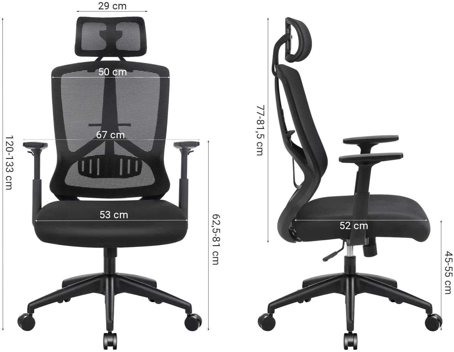 Ergonomic Office and Desk Chair with Lumbar RAW58.dk