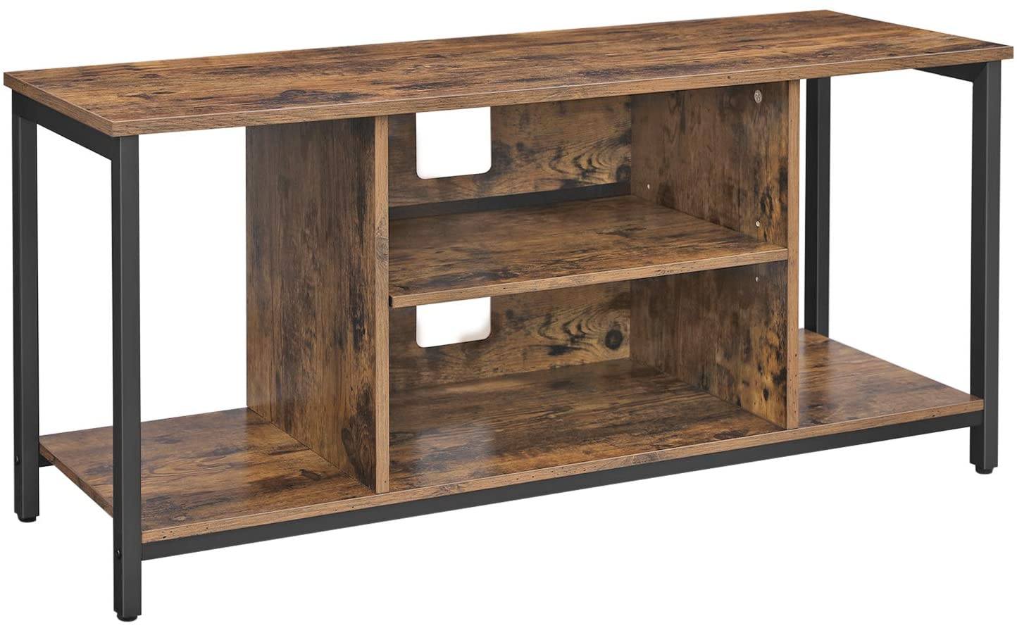 TV Stand, Cabinet with Open Storage, TV Console Unit with Shelving, for Living Room, Entertainment Room, Rustic Brown LTV39BX RAW58.dk 