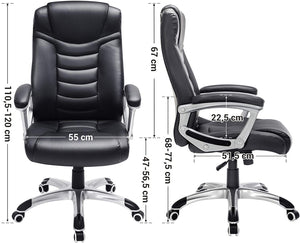 Executive Office Chair, Durable and Stable, Height Adjustable, Ergonomic, Black, OBG21B RAW58.dk 