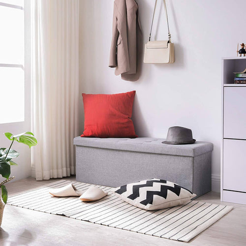 David opbevaringsbænk - Lysegrå