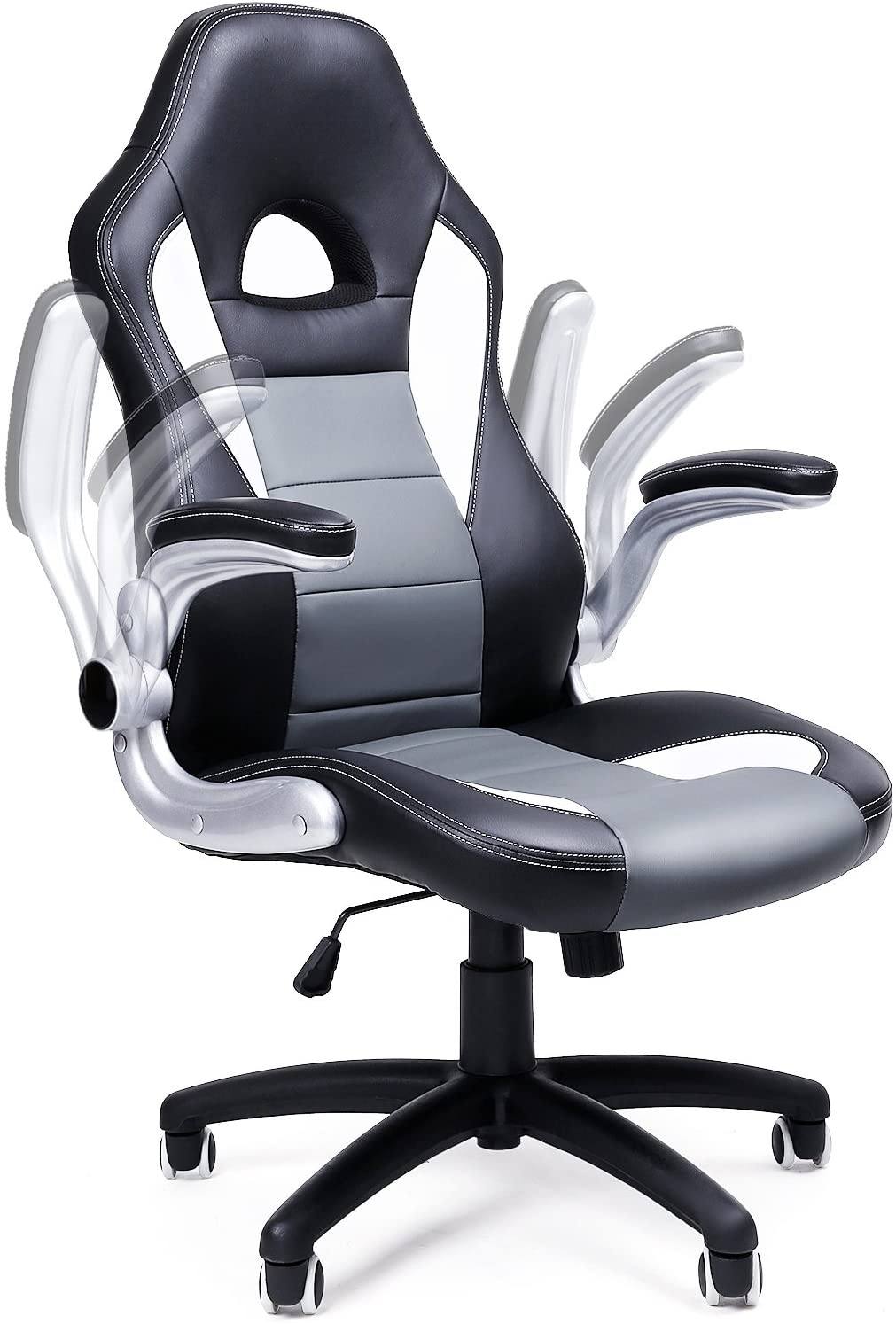 Gaming stol, drejestol med høj ryg og justerbare armlæn Gaming stol Vasagle 